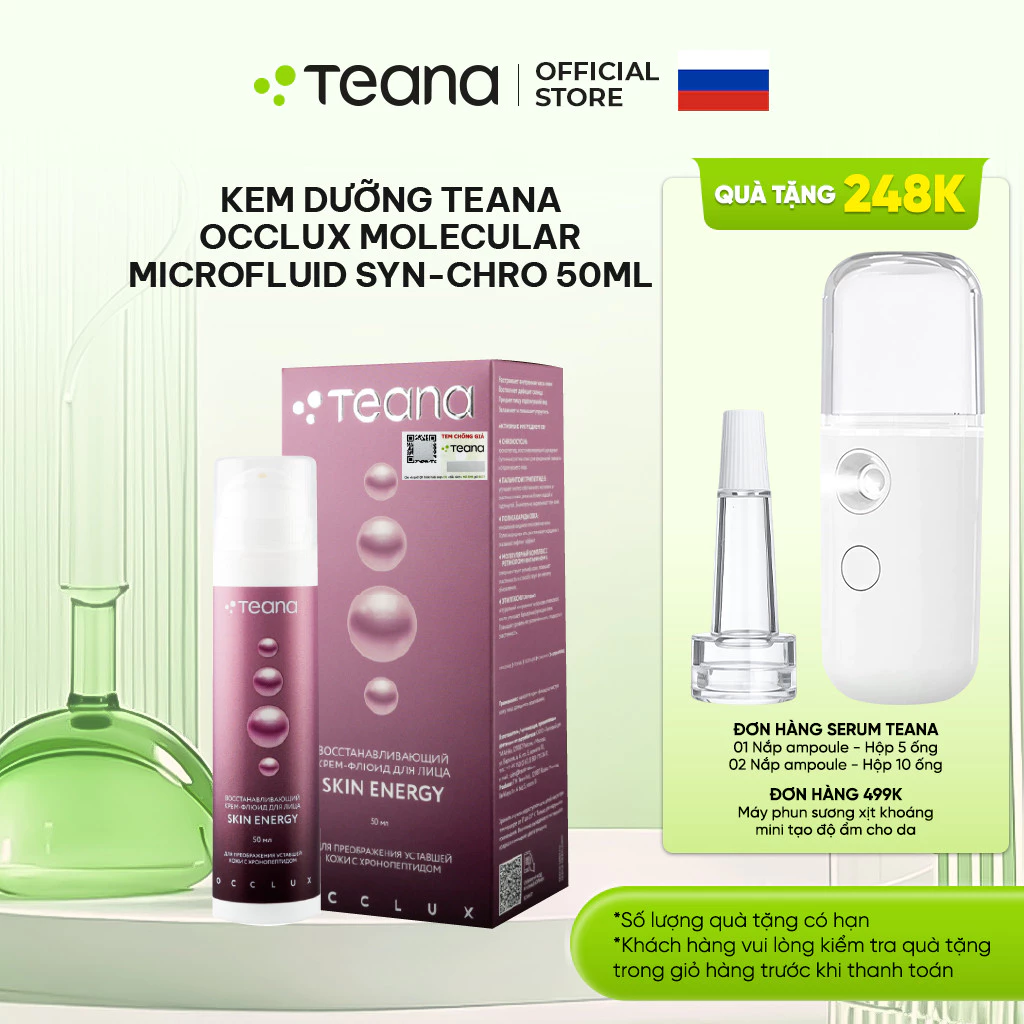 Kem dưỡng Teana Occlux Molecular Microfluid Syn-Chro phục hồi da 50ml