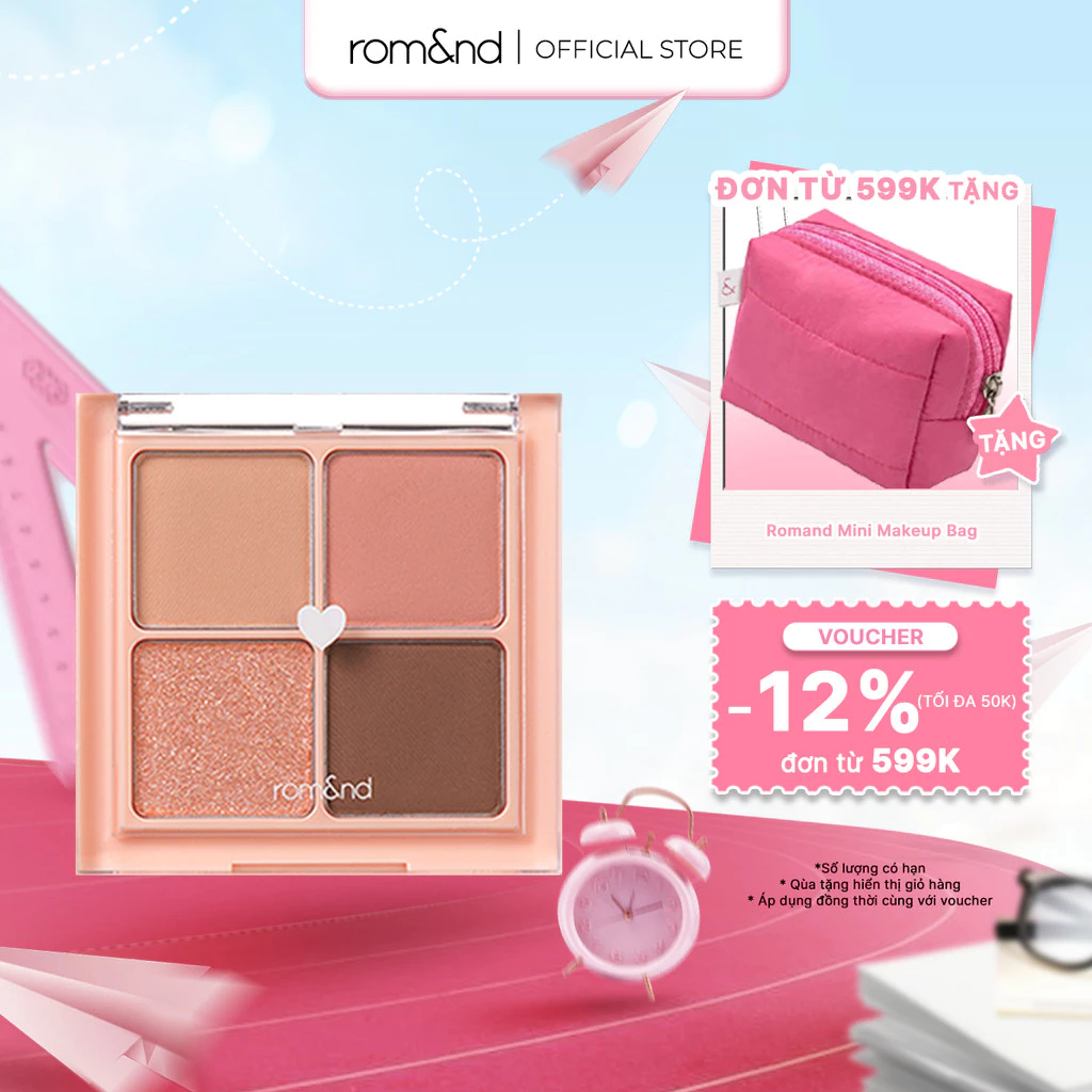 [Rom&nd] Bảng màu mắt lấp lánh 4 ô Hàn Quốc Romand Better Than Eyes 6.5g