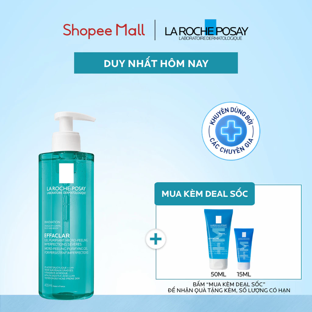 Gel rửa mặt và tắm La Roche Posay Effaclar Micro-Peeling Purifying Gel 400ml