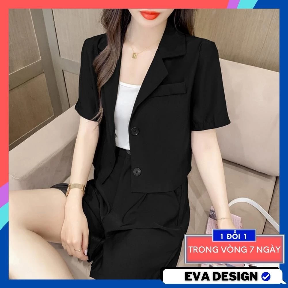 Set Vest Ngắn Croptop - Quần Short Lưng Chun Ống Rộng Quảng Châu Thoải Mái Đẹp B04168