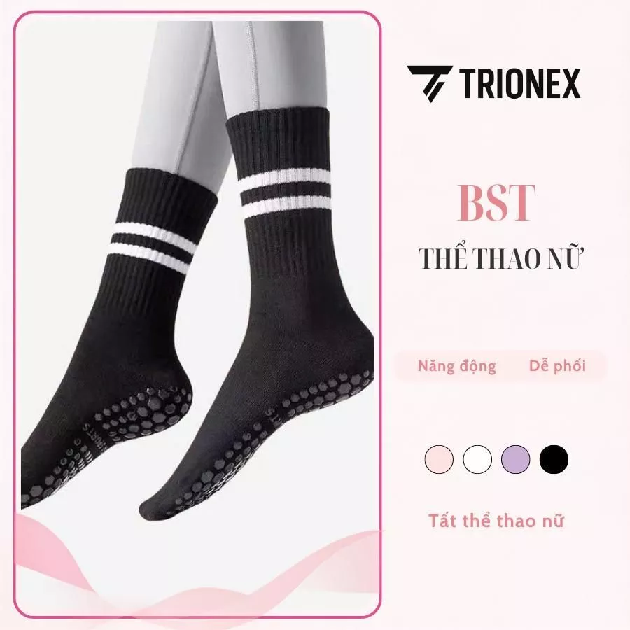 [K260] Tất thể thao nữ màu sắc đa dạng, tất phù hợp tập gym, cầu lông, bóng bàn, pickleball,...
