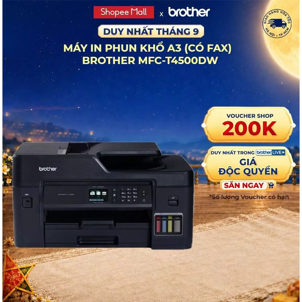 Máy in phun khổ A3 (có Fax) Brother MFC-T4500DW