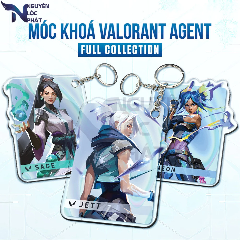Móc khoá Valorant Móc khoá hình Nhân vật đầy đủ mẫu Phụ kiện game thủ Quà tặng anime độc đáo