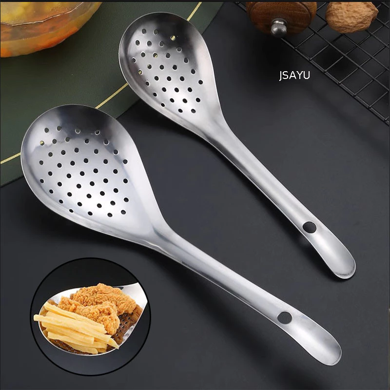 【JS】Muỗng tiêu bằng thép không gỉ, dụng cụ lọc rác gia dụng, dụng cụ thoát nước, bộ lọc nhà bếp.