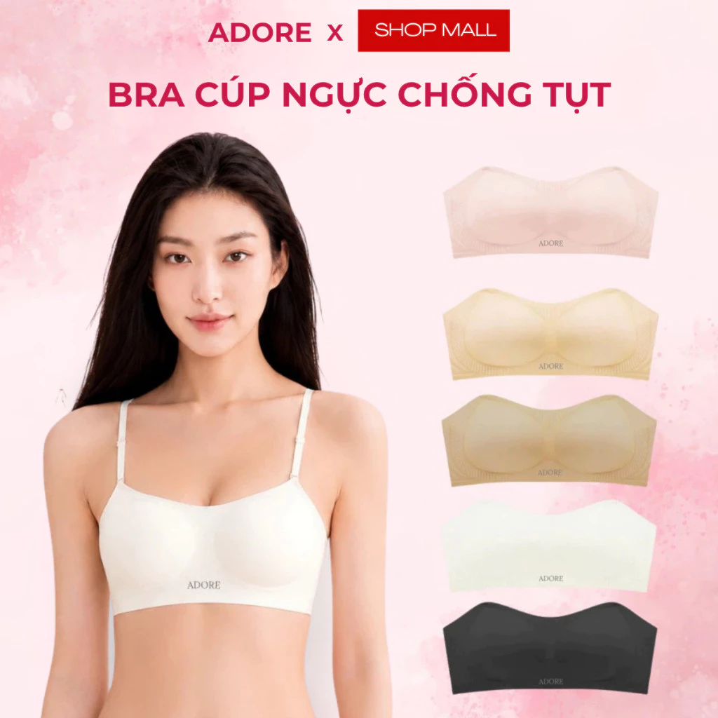 [KOC] Bra Chống Tụt Cúp Ngang Adore Không Gọng Nâng Ngực Hiệu Quả Chất Su Mềm Mại Chính Hãng