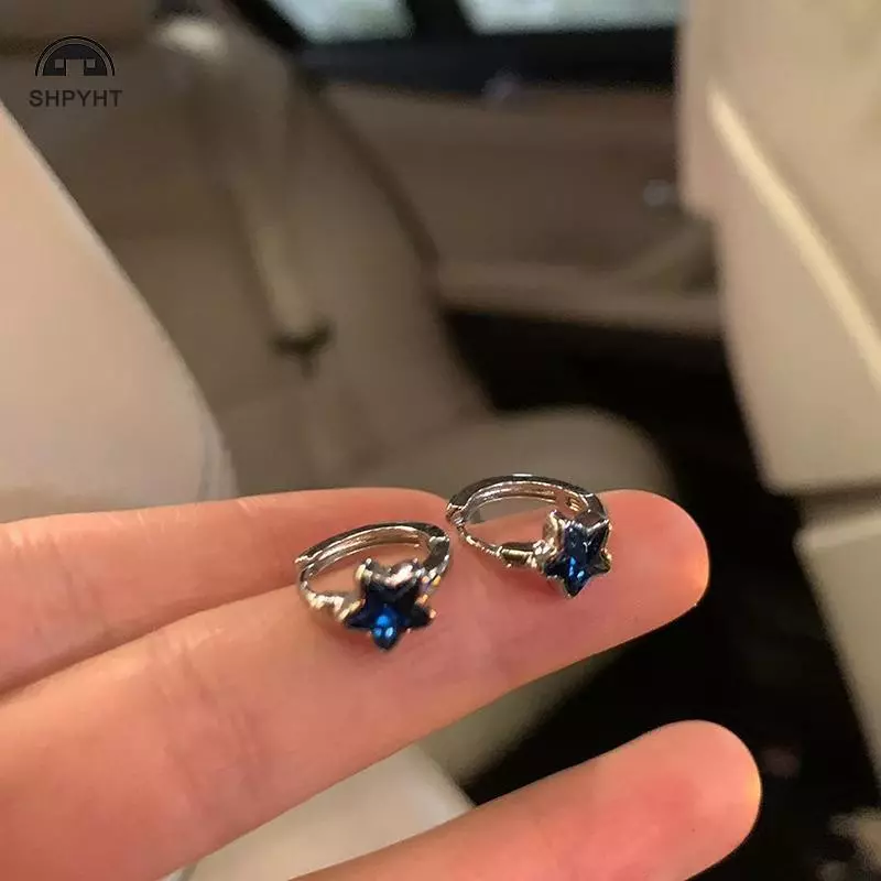 [SHPYHT] 1 Đôi Mới Hợp Thời Trang Shinning Pentagram Ngôi Sao Bông Tai Vòng Dành Cho Nữ Bé Gái Đơn Giản Dễ Thương Ngọt Ngào Vintage Bông Tai Xuyên Xương Tai Trang Sức Móng Tay Mới