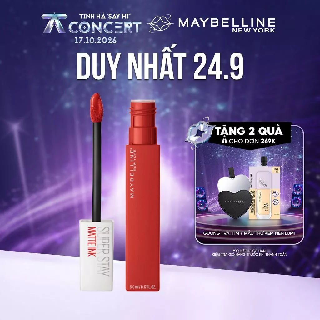 Son Kem Lì 16h Lâu Trôi Maybelline New York Super Stay Matte Ink City Edition Lipstick 5ml
