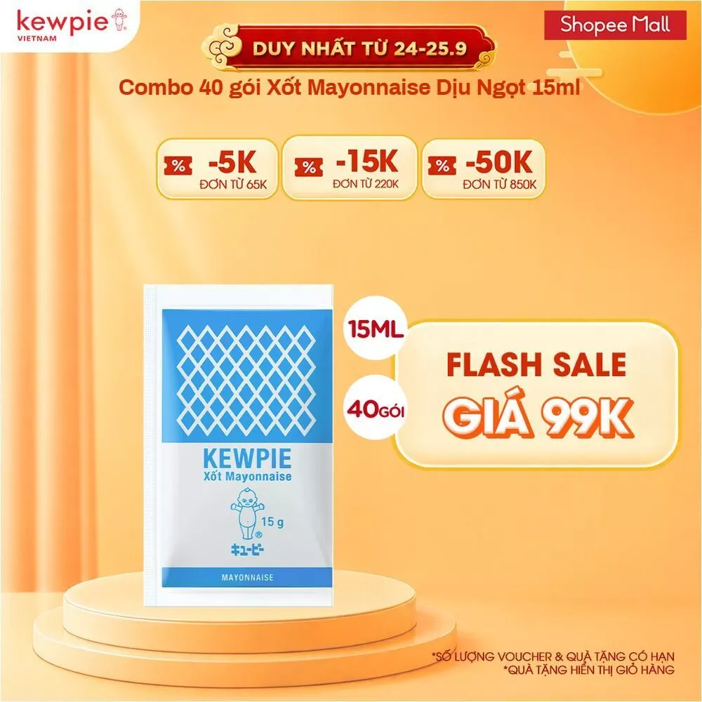Combo 40 gói Xốt Mayonnaise Dịu Ngọt 15ml