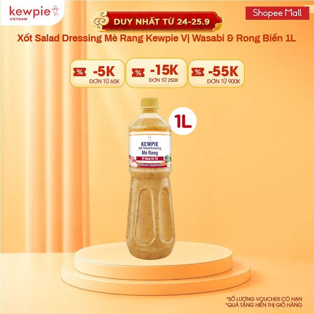 Xốt Salad Dressing Mè Rang Vị Mala & Tỏi 1L