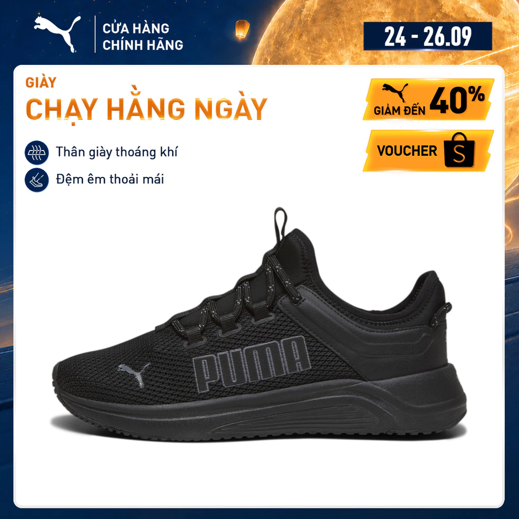 Giày thể thao PUMA Unisex Softride Astro Màu Đen