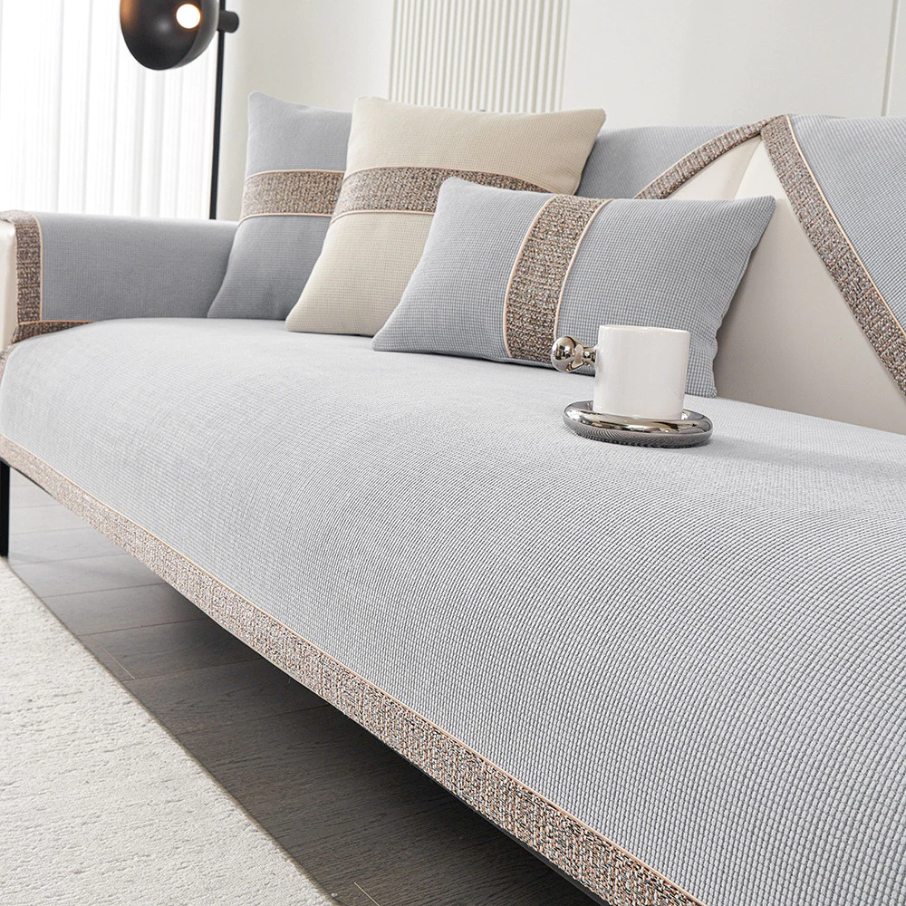 [Sản phẩm mới] Đệm sofa màu trơn đa năng bốn mùa Vỏ bọc ghế sofa chống trượt Bao gồm tất cả Chenille Vỏ bọc ghế sofa đơn giản