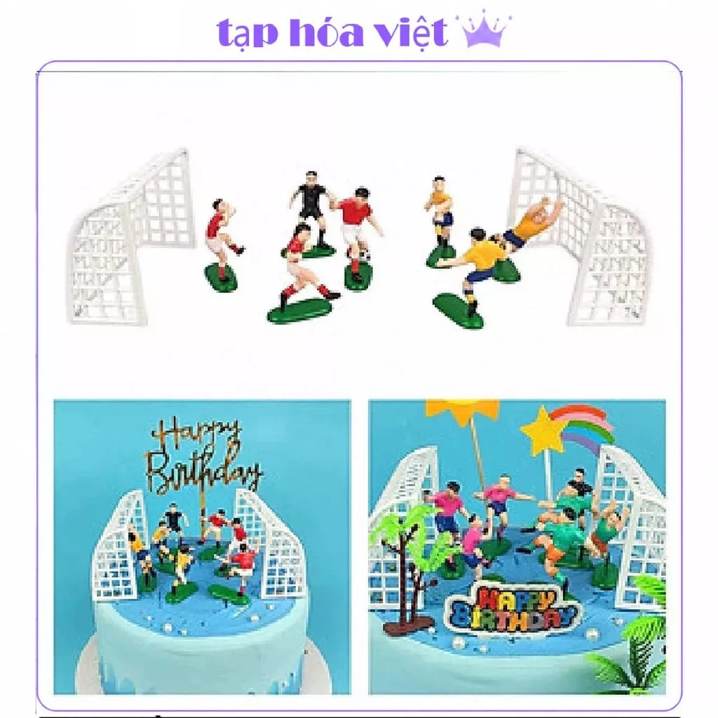 MÔ HÌNH ĐỘI BÓNG trang trí bánh kem, mô hình đội bóng trang trí bánh sinh nhật