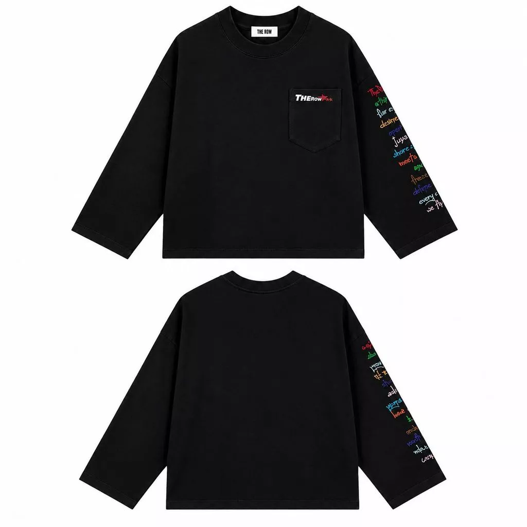 Áo Thun Tay Dài Phối Túi Nam Nữ Unisex Form Boxy, Áo Phông Oversize Form Rộng Cổ Tròn Hàn Quốc Hot Trend