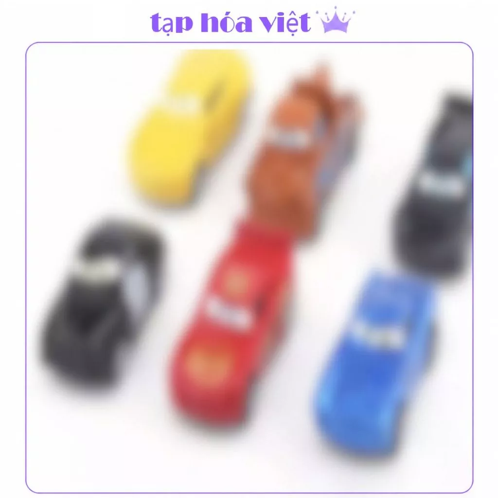 (2 BỘ) XE Ô TÔ HOẠT HÌNH trang trí bánh kem, set 6 ô tô trang trí bánh sinh nhật