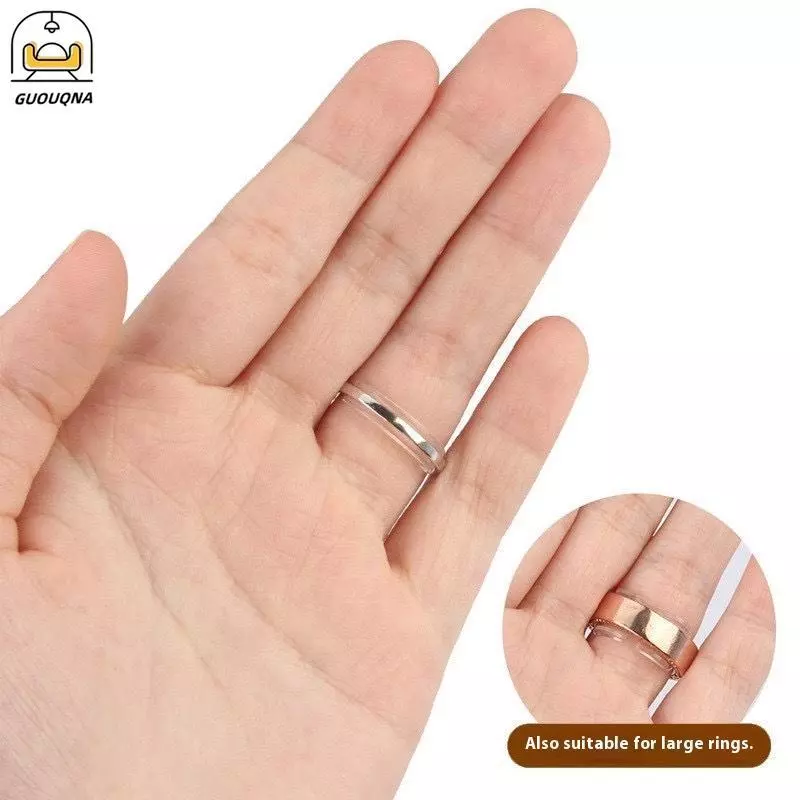 GUOUQNA 8 Kích Cỡ Vòng Silicon Điều Chỉnh Kích Thước Resizer Chống Mất Chống Vô Hình Giá Đỡ Nhẫn Giữ Thu Nhỏ Cho Nhẫn Dụng Cụ Trang Sức