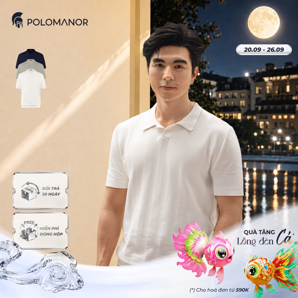 [GIÁ CHỈ CÓ TRÊN LIVE]  Áo polo nam dệt kim cao cấp EPIC, BST QUIET STRENGTH, thanh lịch, sang trọng - POLOMANOR