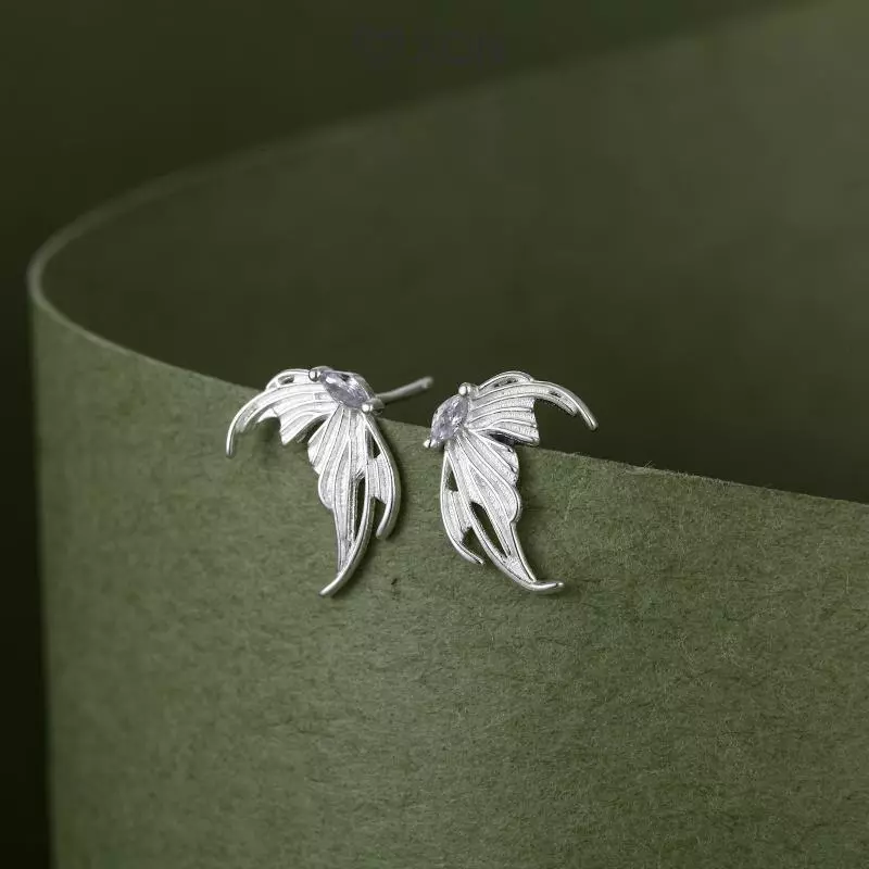 [XON] 2 Đôi Bông Tai Đôi Cánh Thiên Thần Nhỏ Sáng Tạo Bạc Cho Nữ Bé Gái CZ Studs Tiệc Cưới Trang Sức Tai Sang Trọng Quà Tặng Sinh Nhật [Mina]
