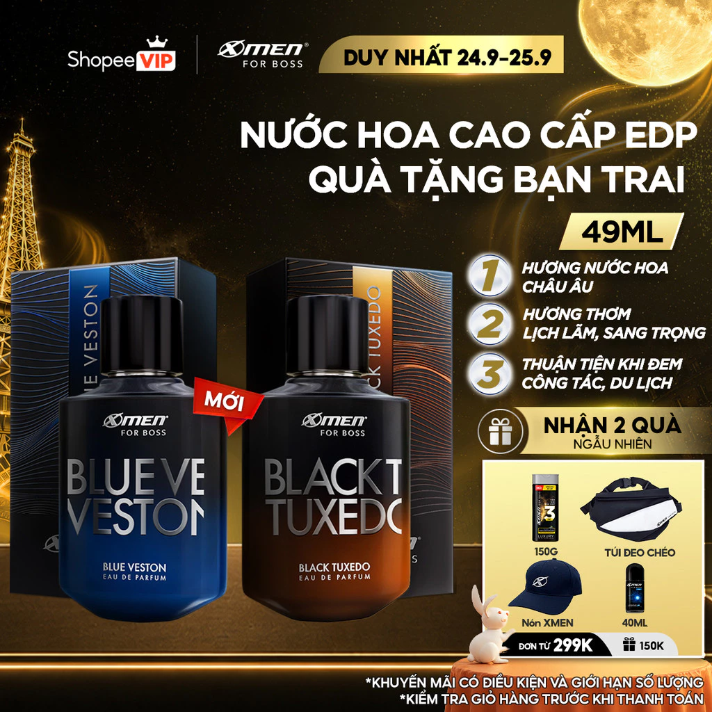 [SVIP] [MỚI RA MẮT] Nước Hoa Nam Cao Cấp EDP X-Men for Boss 49ml-Hương Thơm Thanh Mát Phóng Khoáng Lịch Lãm-Quà Tặng Bạn