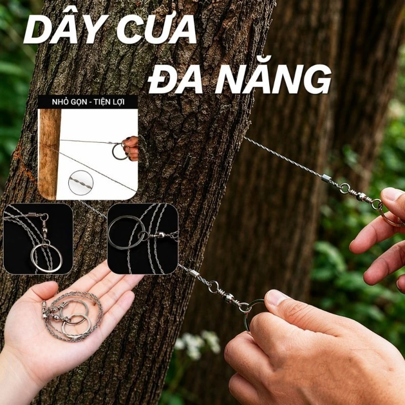 Cưa Dây Đa Năng, Dây Cưa Sinh Tồn Cầm Tay -EUNIO