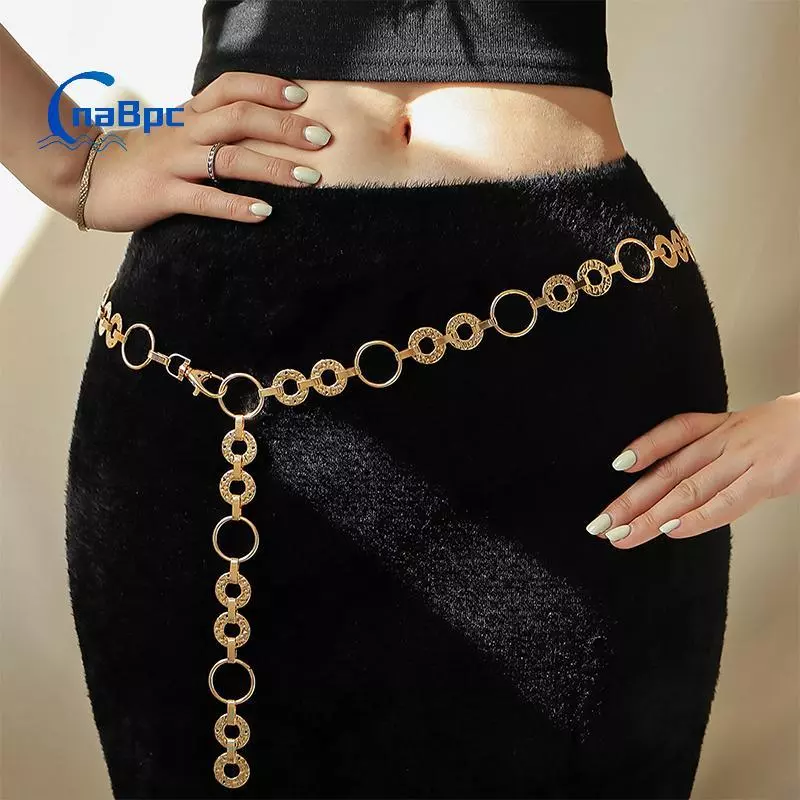 < CnaBpc > Punk Hip Hop Tất Cả Trận Đấu Rỗng Dây Xích Thắt Lưng Vintage Cho Nữ Cá Tính Dây Xích Quần Áo Phụ Kiện Quà Tặng Mới