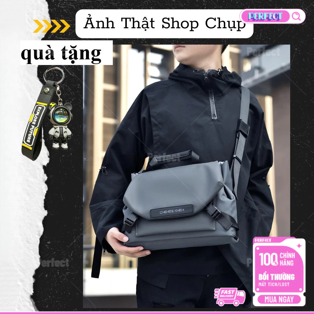 Túi đeo chéo nam chống nước nhiều ngăn đi học đi làm