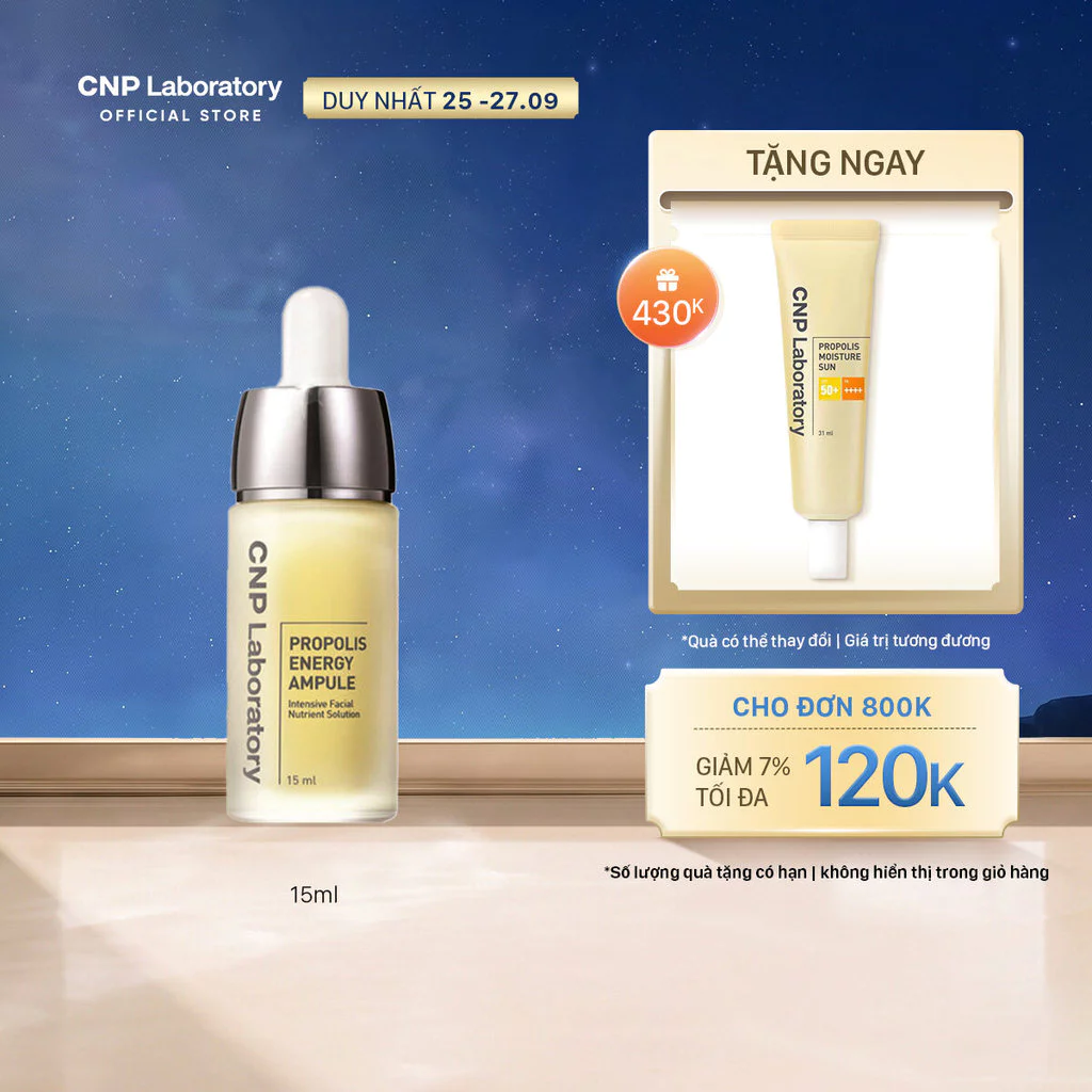 [CNP] Tinh chất tái tạo phục hồi da chiết xuất keo ong CNP Propolis Energy Active Ampule 15ml
