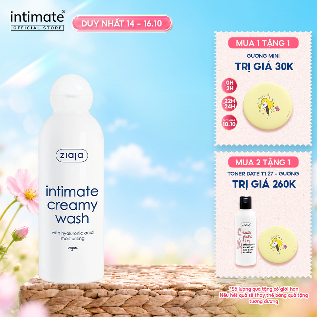 Dung Dịch Vệ Sinh Phụ Nữ Intimate With Hyaluronic Acid ZIAJA Giúp Cân Bằng pH…