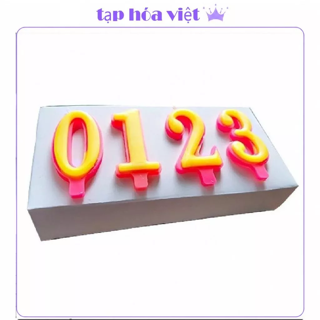 HỘP 20 CÂY NẾN SỐ sinh nhật, đèn cầy trang trí bánh sinh nhật