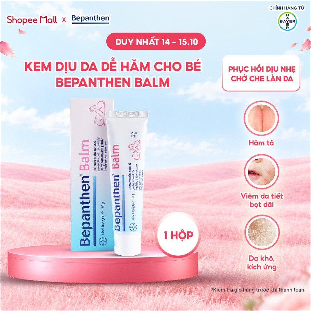 Kem Dịu Da Dễ Hăm / Phục Hồi Da Bepanthen Balm Dạng Kem Mỡ Tuýp 30g /tuýp