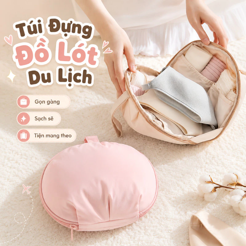 Túi Đựng Đồ Lót Hình Cầu, Túi Đựng Nội Y, Tất Vớ Đi Du Lịch Công Tác Chống Thấm Nước Nhỏ Gọn