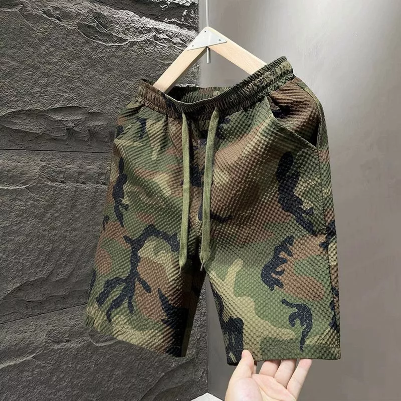 Mùa hè Mỹ Ngoài Trời Nhanh Khô Mỏng Ngụy Trang Thể Thao Quần Short Nam Rời Phiên Bản Hàn Quốc Hợp Thời Trang Đi Biển Năm Điểm Quần