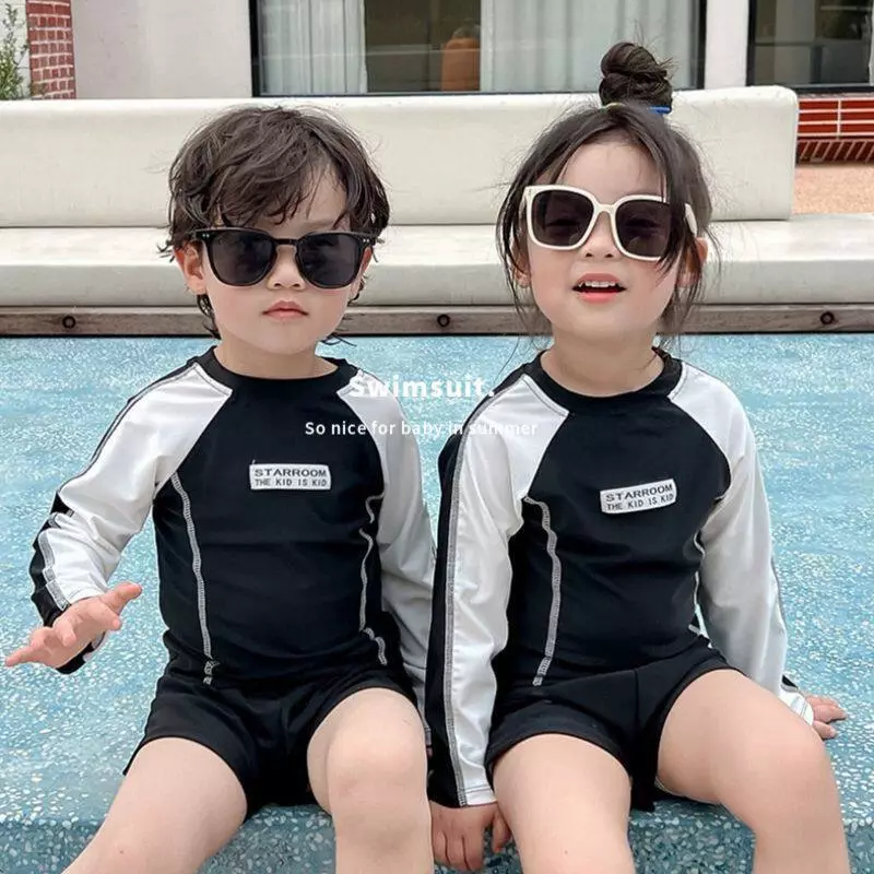 Trẻ Em Đồ Bơi Trẻ Em Bé Trai Dài Tay Chống Nắng Nhanh Khô Chia Đồ Bơi Bé Gái Bé Vừa Lớn Nhỏ Trẻ Em Biển