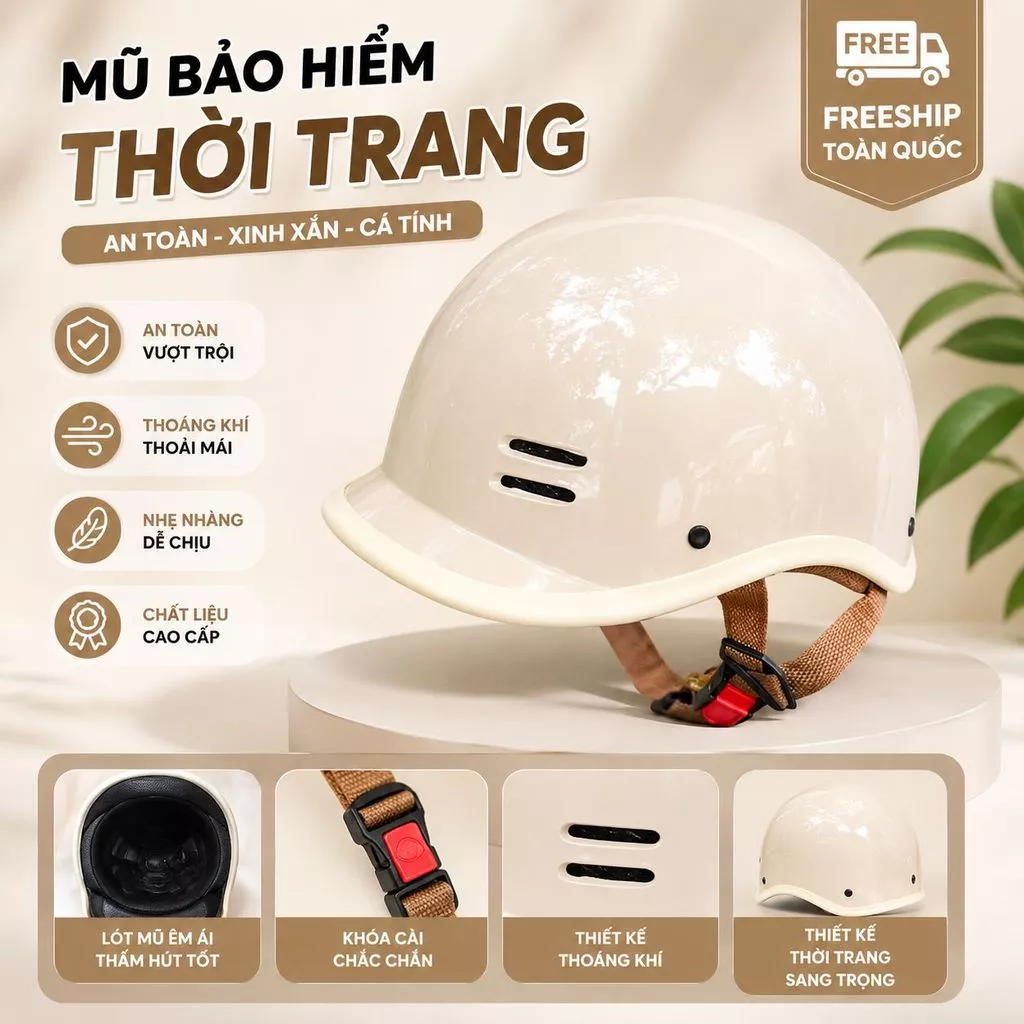 [ĐẠT CHUẨN] mũ bảo hiểm nửa đầu Camry Dolphin chính hãng, đủ màu sắc, chuẩn chất lượng kiểm định