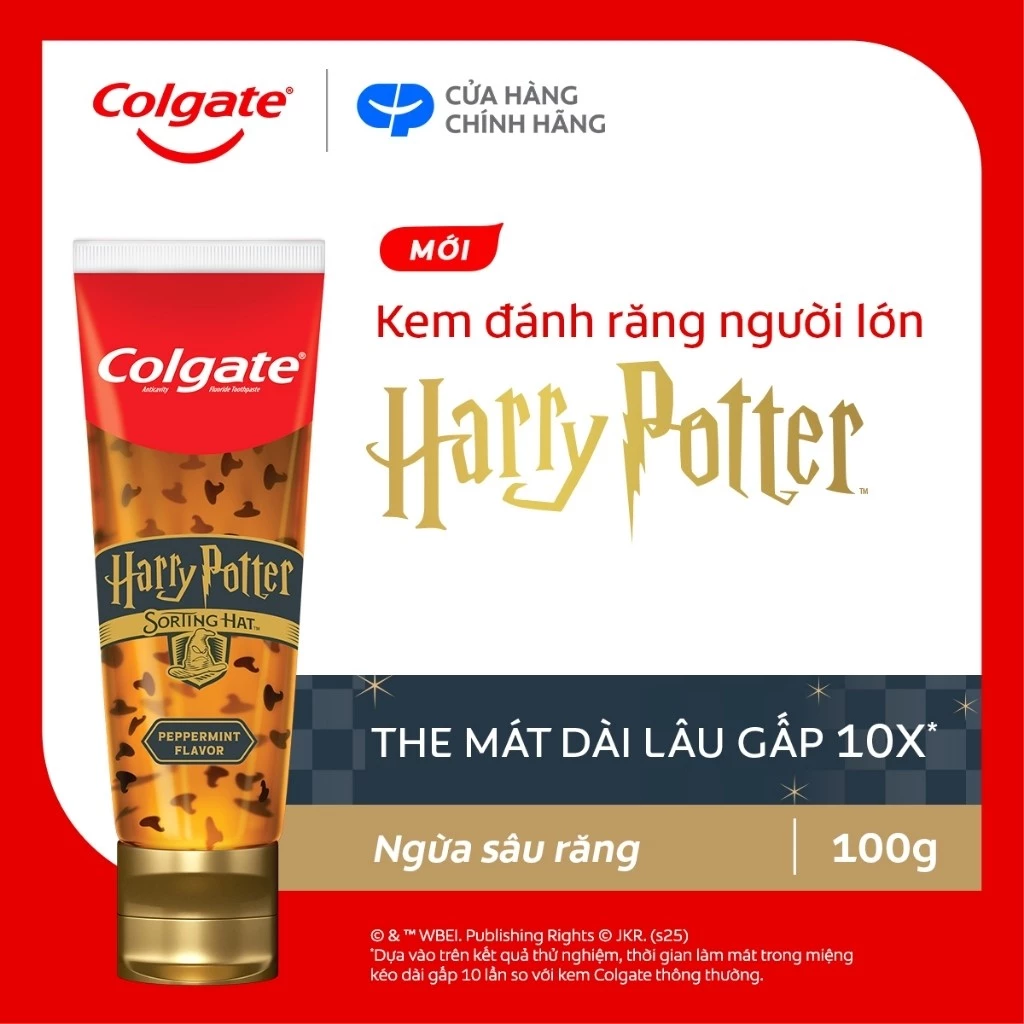 Kem đánh răng Colgate Harry Potter Sorting Hat - Tinh thể Chiếc Nón Phân Loại, the mát dài lâu 100g
