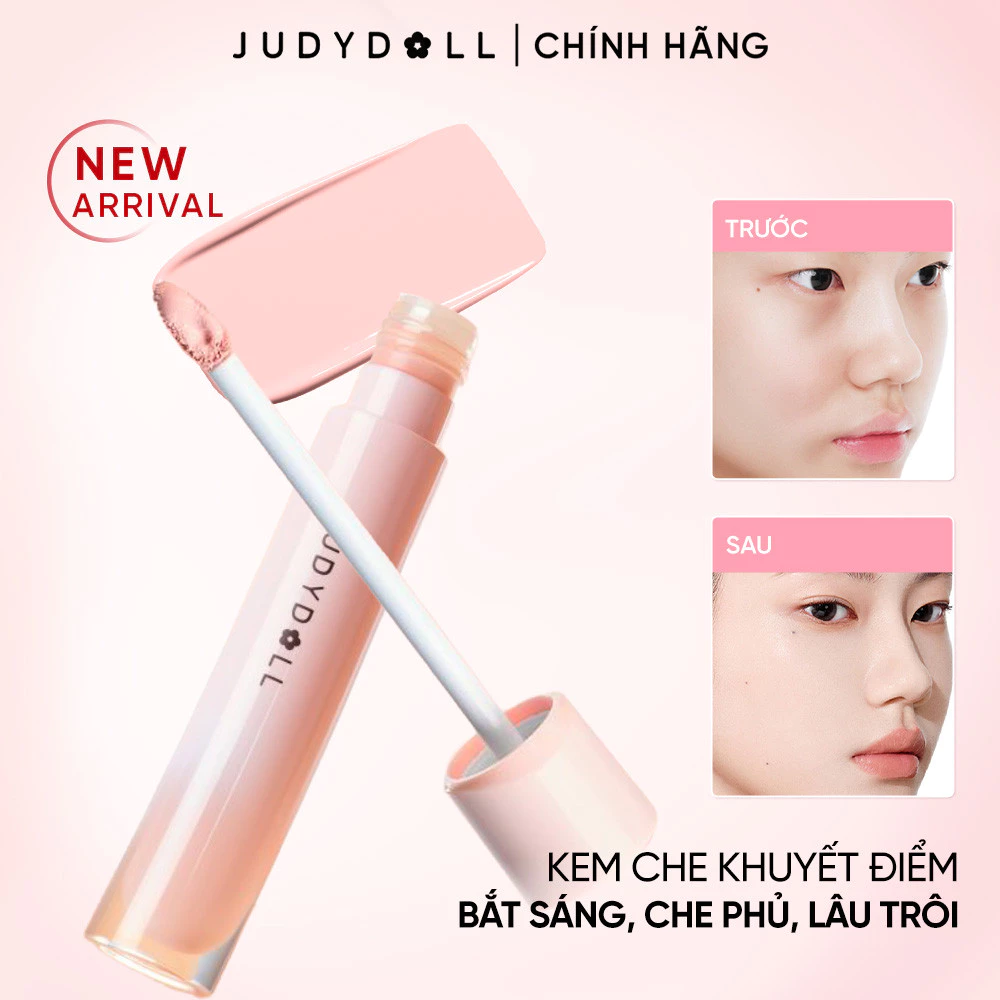 [MỚI] Kem che khuyết điểm JUDYDOLL Brighten & Conceal Che quầng thâm Bắt sáng dạng lì Che phủ tốt Lâu trôi 6g