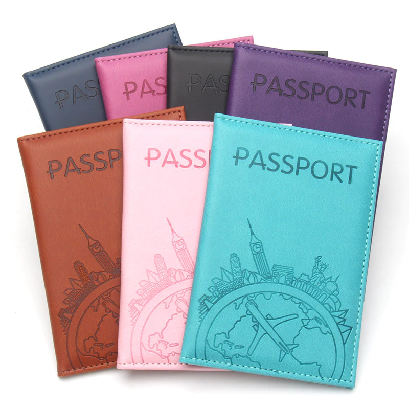 Universal Flight Passport Holder Da Bề Mặt Thành Phố Máy Bay Hộ Chiếu Sách Bảo Vệ Nhẹ Unisex Kích Thước Túi