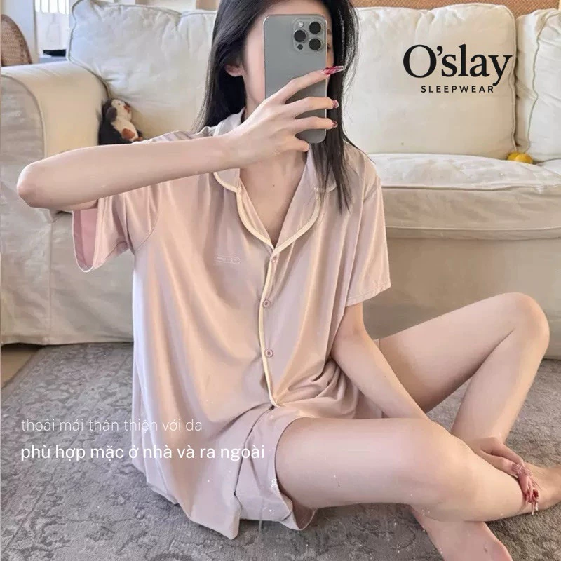 Pijama Viscose Nữ Áo Khoác Mỏng - Bộ Ngủ Quần Short Có Túi Mát Lạnh Chống Nắng Mùa Hè B05473
