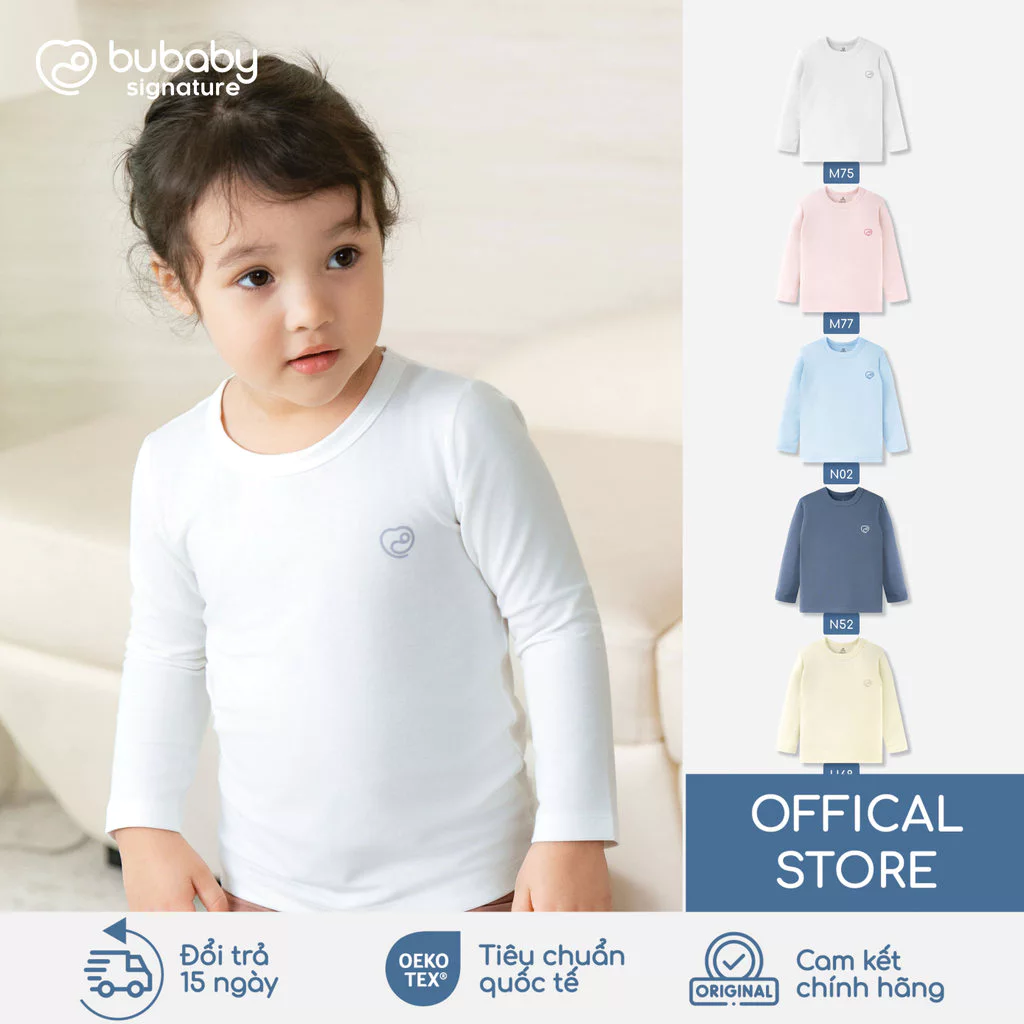 Áo dài tay cổ tròn BU Baby, áo dài tay thu đông, áo dài tay bé trai bé gái, áo dài tay ấm | SVS310400