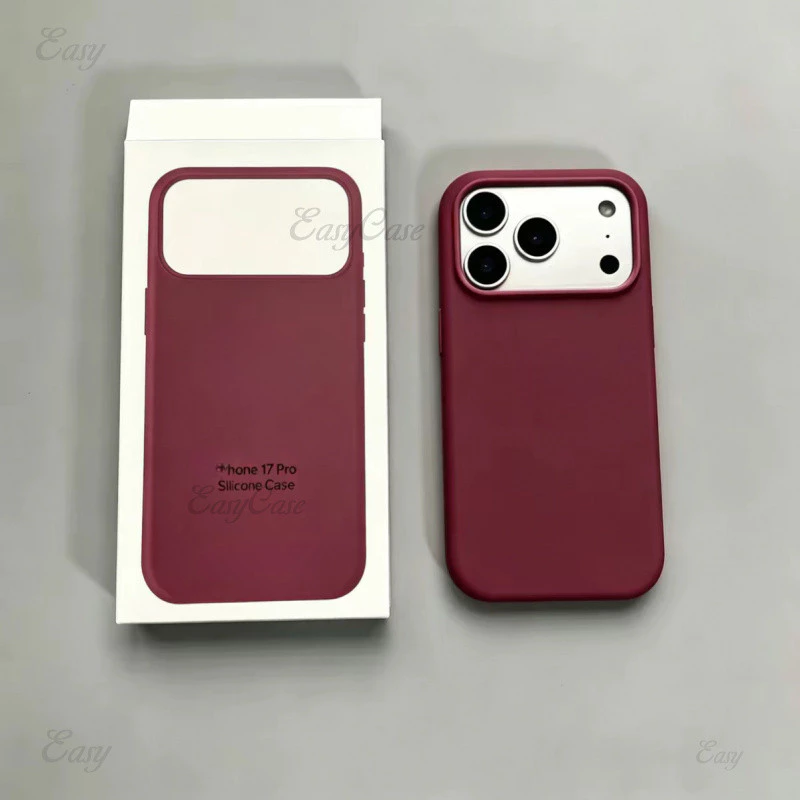 Ốp điện thoại silicon lỏng chống bụi bẩn cho iPhone 18 17 16 15 14 13 Pro Max chống trượt và chống rơi mặt sau bảo vệ