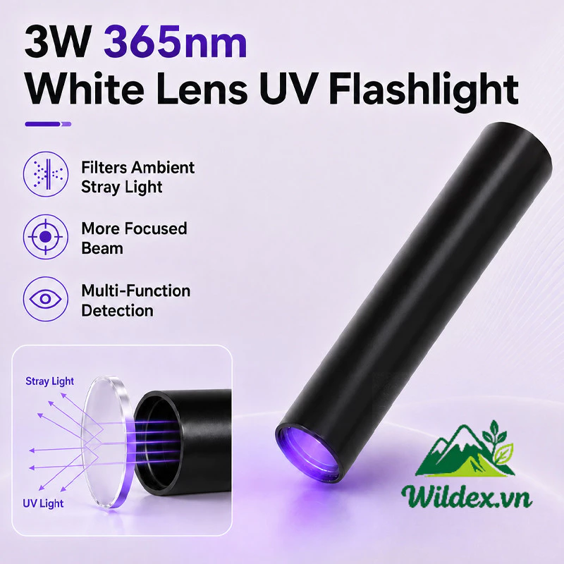 [Wx] Đèn UV 365nm sạc Type-C, Đèn Tia Cực Tím Soi Tem , Test Khẩu Trang , Đèn Soi Tra Thú Cưng