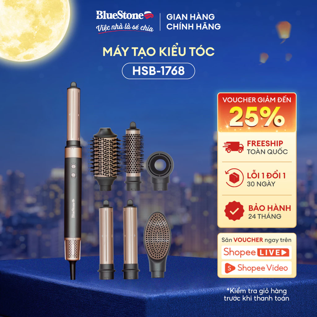 [LIVE] Máy Tạo Kiểu Tóc BlueStone HSB-1768 1400W