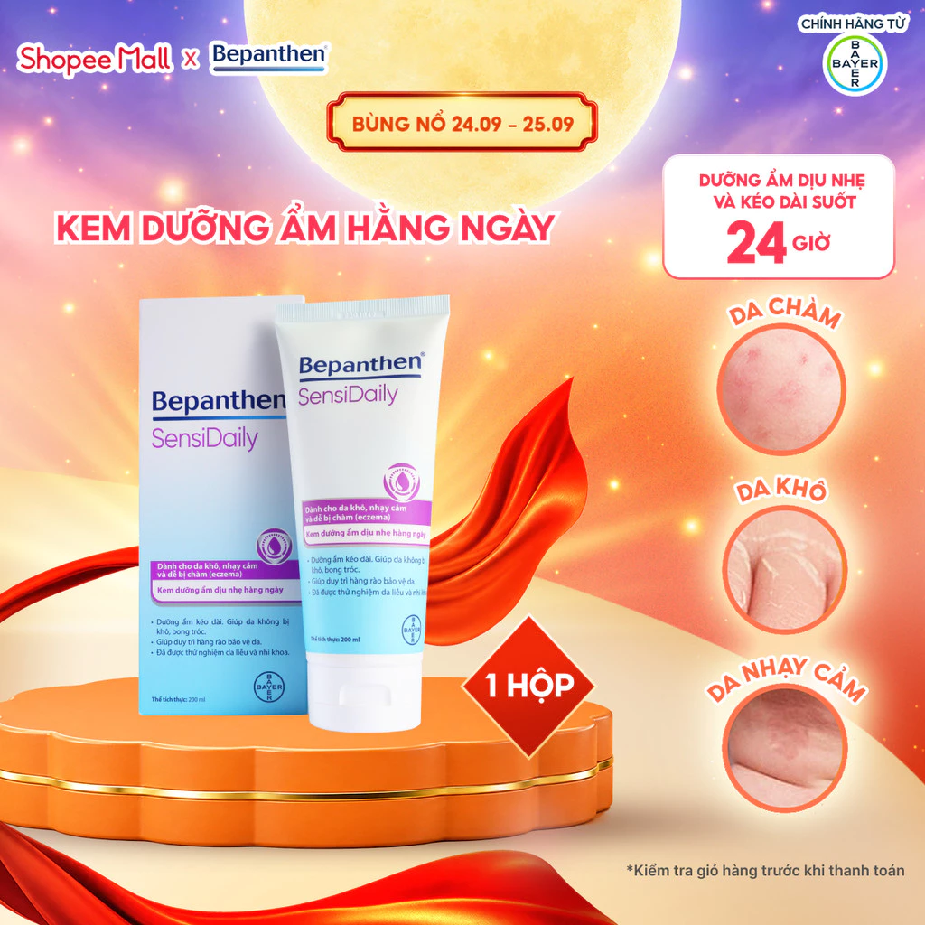 [Kols] Kem Dưỡng Ẩm Hằng Ngày Bepanthen Sensidaily 200ML