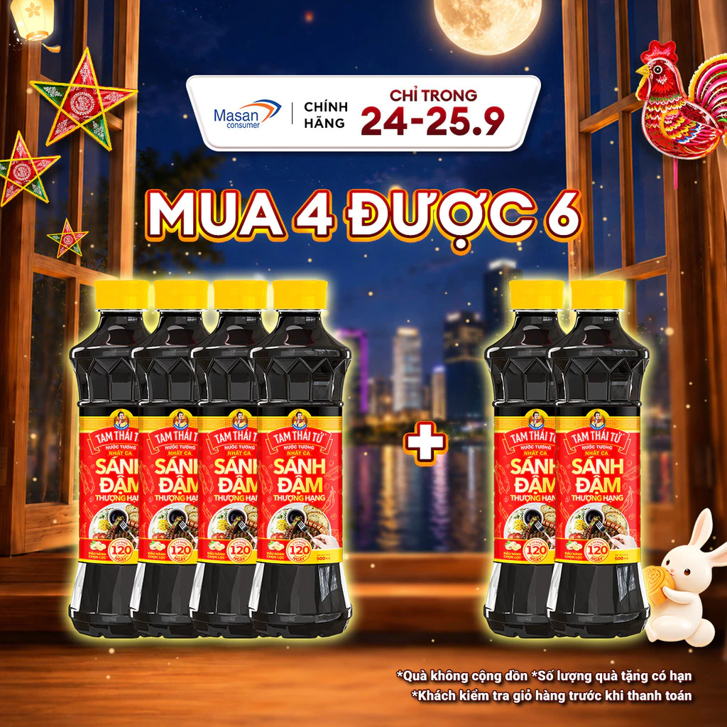 Combo 4 Nước Tương Tam Thái Tử Nhất Ca Sánh Đậm 500Ml
