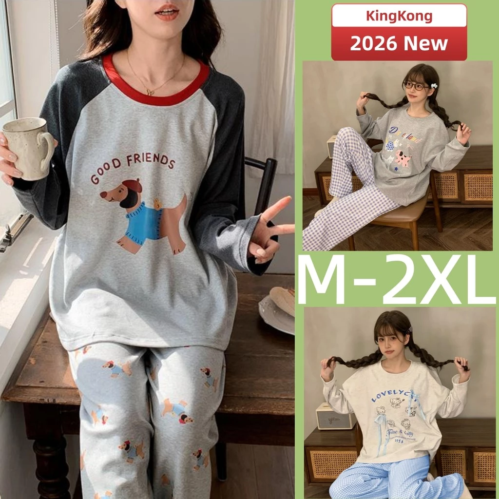 Bộ Đồ Ngủ Nữ Bộ Đồ Ngủ Mùa Thu Đông Tay Dài Đồ Ngủ Người Phụ Nữ Hoạt Hình Dễ Thương Mặc Ở Nhà Mặc Mặc Mặc Ngủ