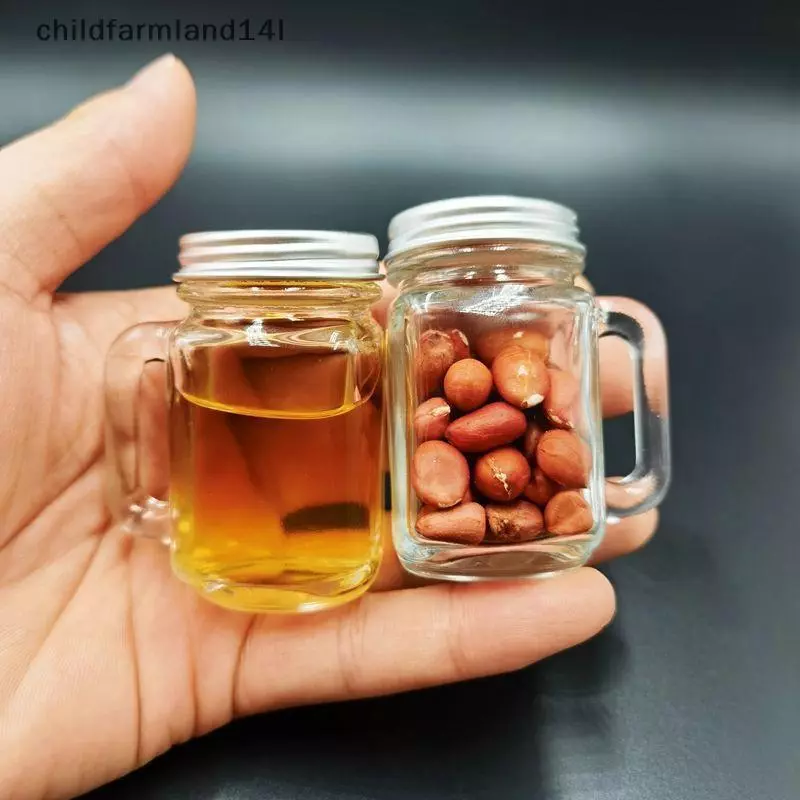 Mini Thủy Tinh Kín Chai Cho Mứt Mật Ong Cà Phê Cô Đặc Nước Sữa Chống Rò Rỉ Chai Có Nắp Lọ Di Động Rỗng Lọ Hộp Đựng