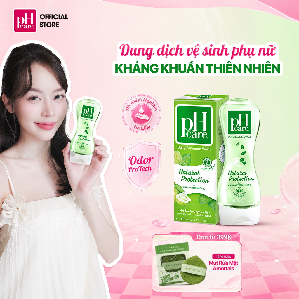 Dung Dịch Vệ Sinh Phụ Nữ Hàng Ngày pH Care Kháng Khuẩn Thiên Nhiên Natural…