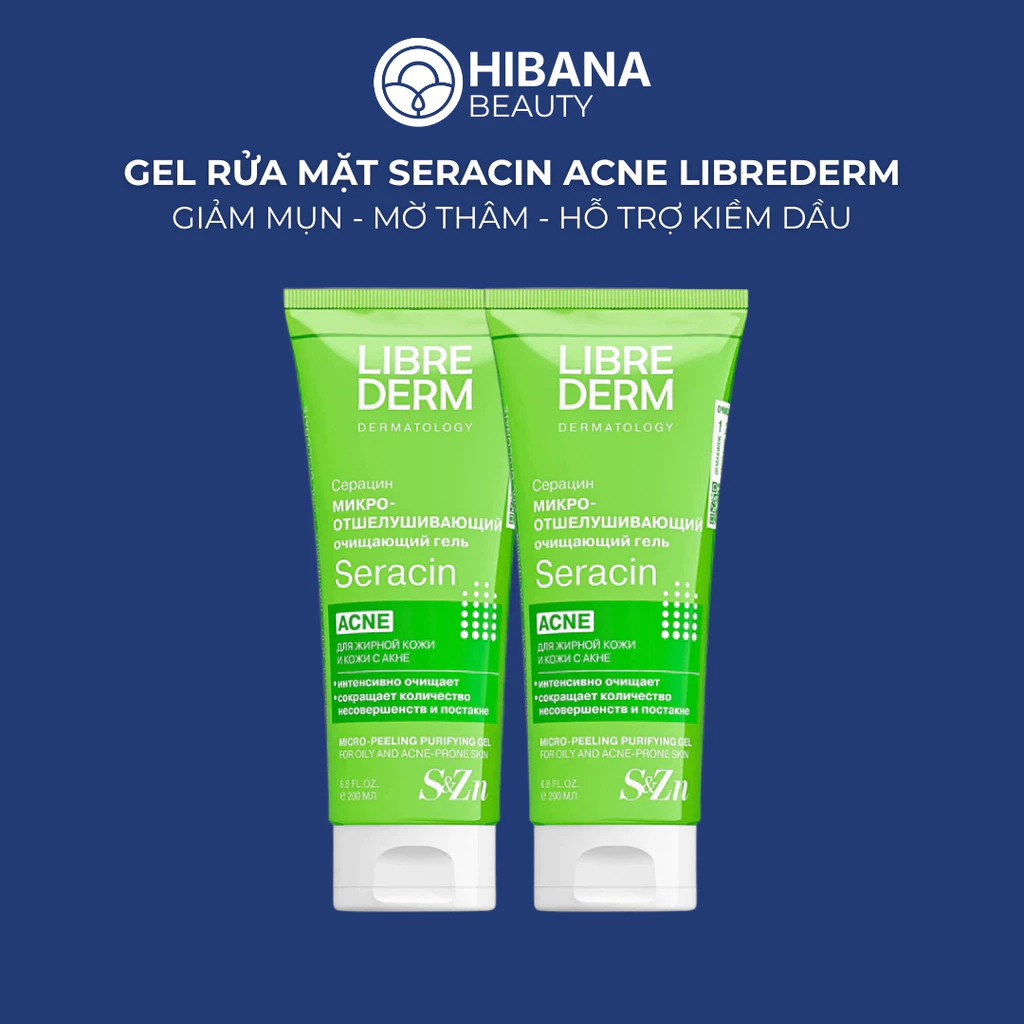 Gel Rửa Mặt Tẩy Tế Bào Chết Libre Derm, Giúp Hỗ Trợ Giảm Mụn, Mờ Thâm, KIềm Dầu | 200ML