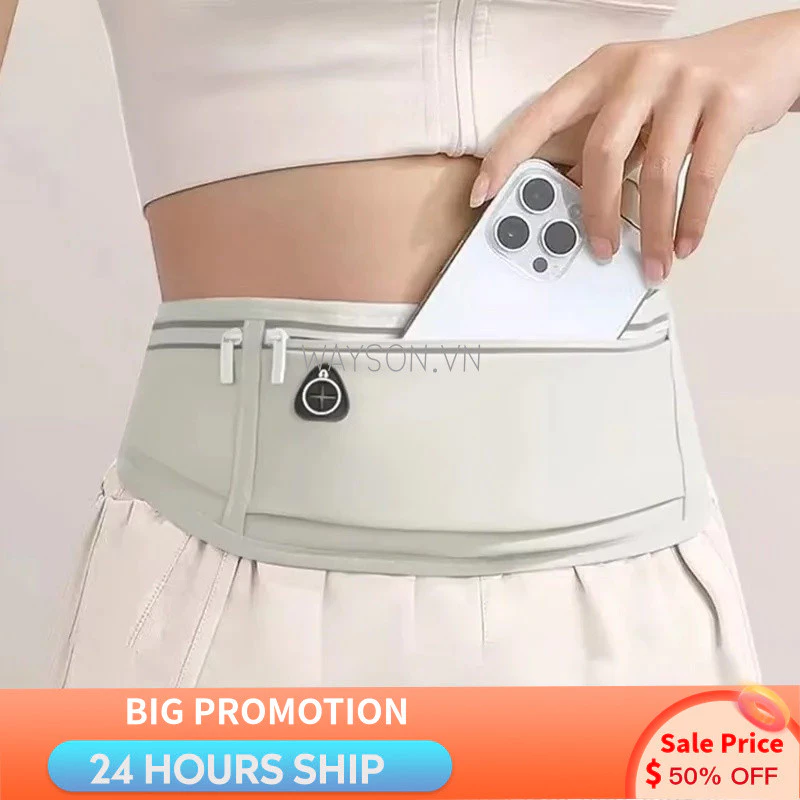 {SẴN SÀNG} Túi thắt lưng chạy bộ nhẹ Thắt lưng thông thường Túi đeo thắt lưng đi xe đạp Túi đựng điện thoại di động Túi tập thể dục chống nước Thắt lưng thể thao Túi tập thể dục ẩn