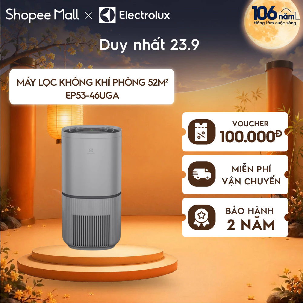 Máy lọc không khí Electrolux 5 bước lọc UltimateHome 500 cho phòng 52m² EP53-46UGA