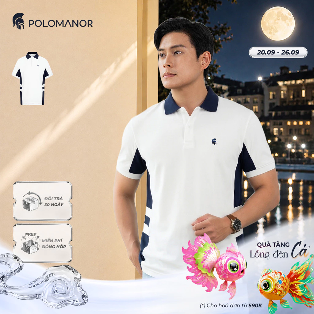 [DEAL LỄ TRUNG THU] Áo polo nam cao cấp NORF, vải cá sấu cotton interlock, thanh lịch - POLOMANOR
